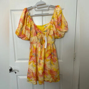 Adelyn Rae Yellow Dress Size M
